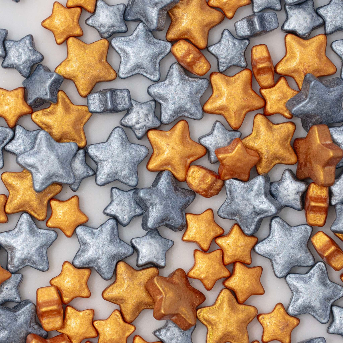 Gold & Silver Stars Sprinkle Charms (0.9oz / 25g)