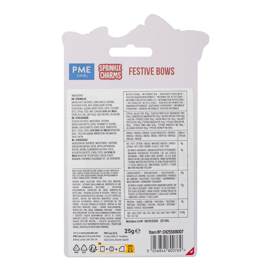 Weihnachts Sprinkle Charms - Festliche Schleifen (25g / 0,9oz)