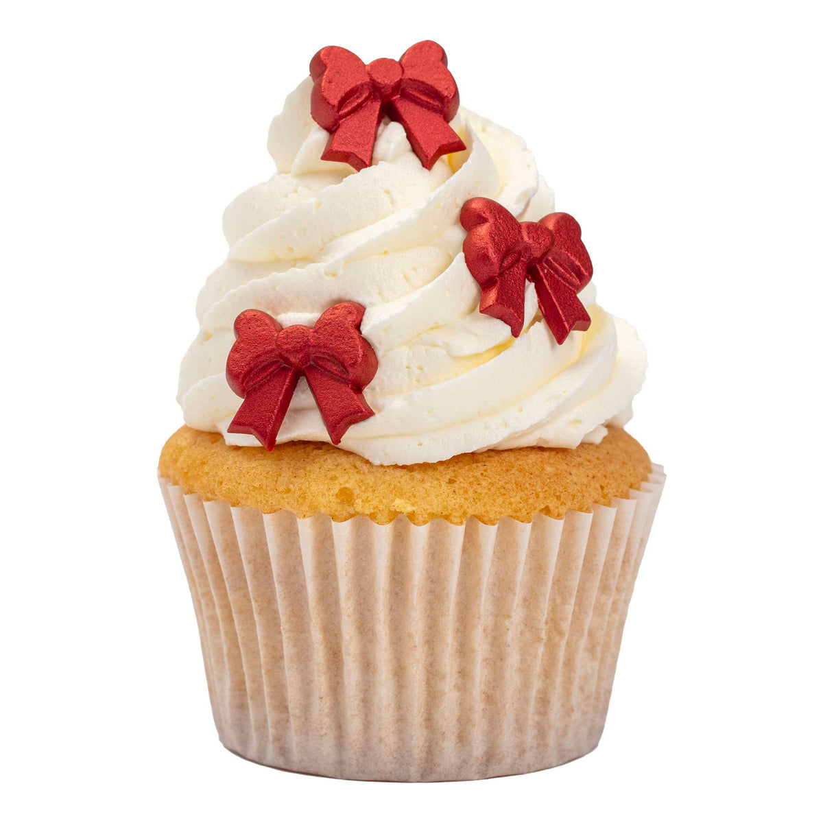 Red Bows Edible Cupcake Decorations Pk/15 (10.89g)