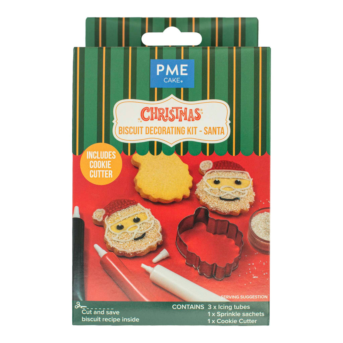 Santa Biscuit Decorating Kit Pk/5 (116.7g)