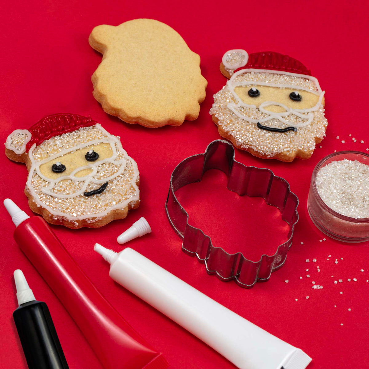 Santa Biscuit Decorating Kit Pk/5 (116.7g)
