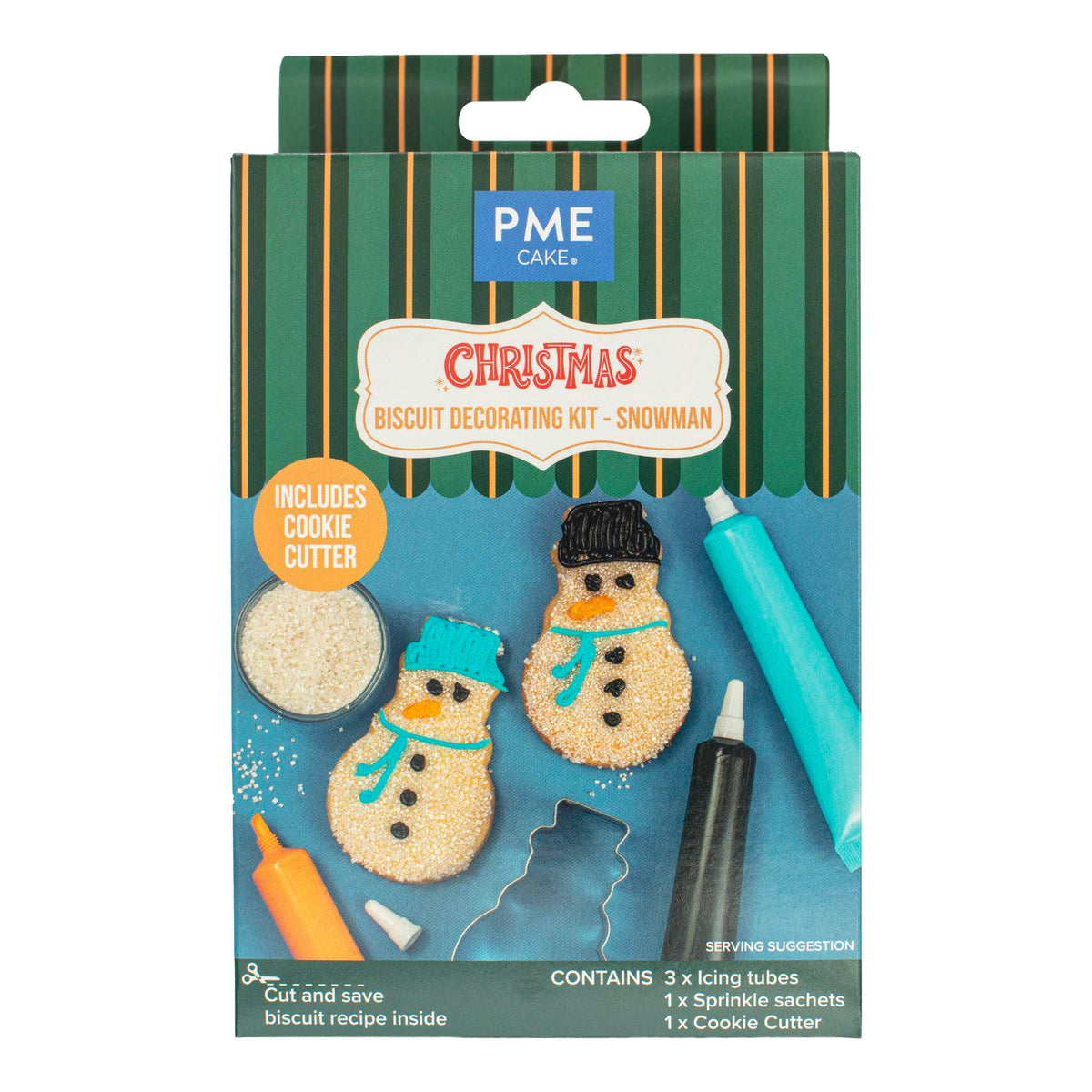 Snowman Biscuit Decorating Kit Pk/5 (116.7g)