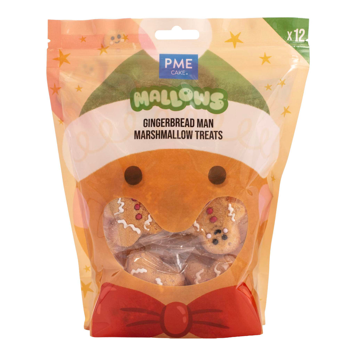 Gingerbread Man Marshmallow Treats Pk/12 (180g / 6.34oz)