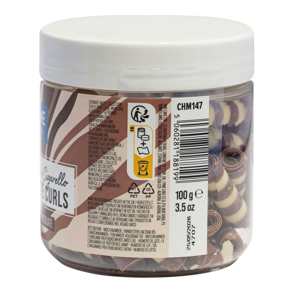 Chocoladekrullen - Mini gestreepte sigaren (100g)