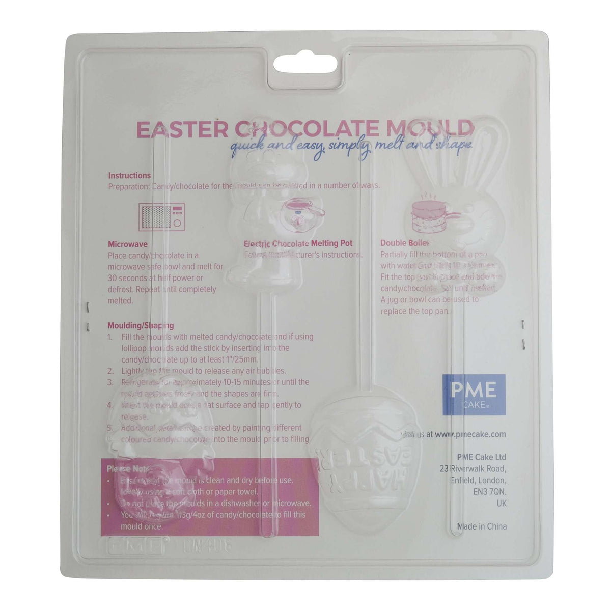 Molde para bombones de chocolate de temática Primavera/Pascua PME