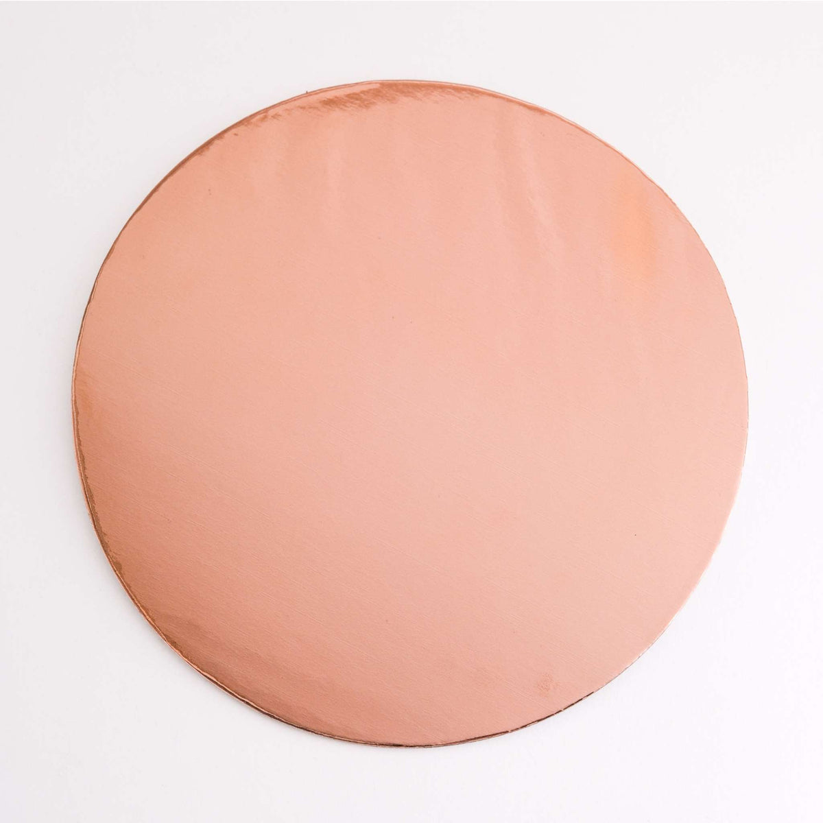 Round Rose Gold Mirror Cake Card (6in / 152mm)
