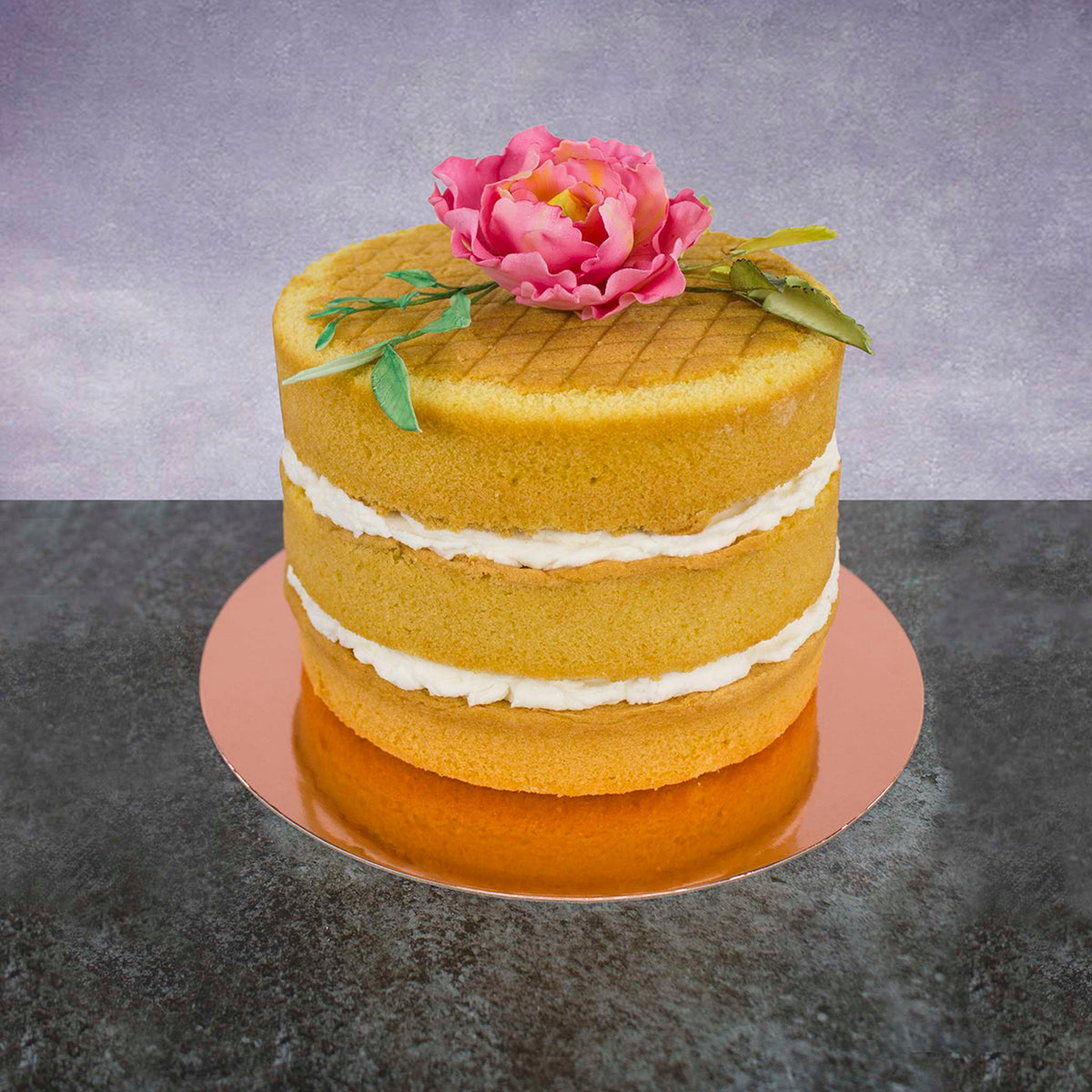 Round Rose Gold Mirror Cake Card (12in / 305mm)