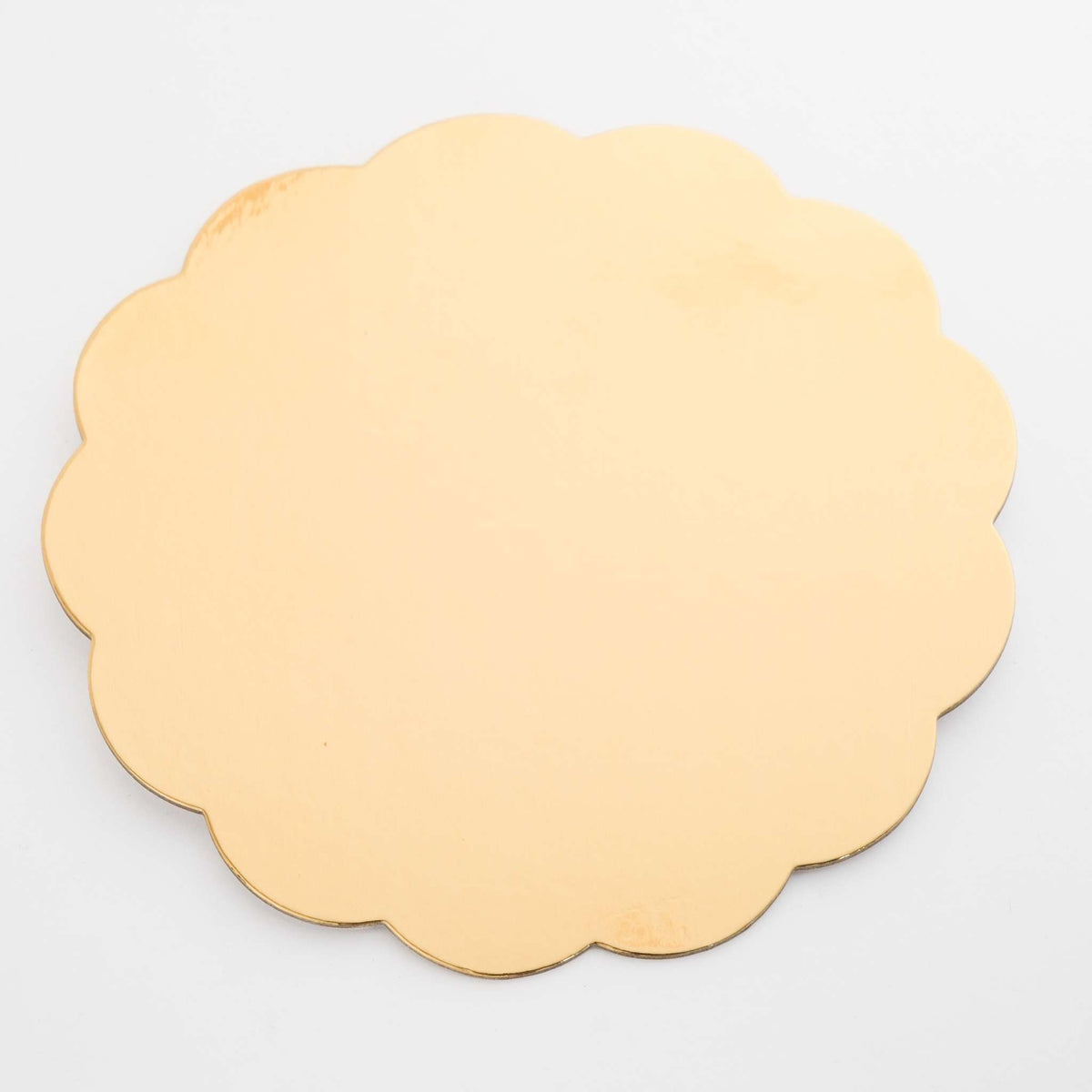 Scallop Edge Gold Mirror Cake Card (6in / 152mm)
