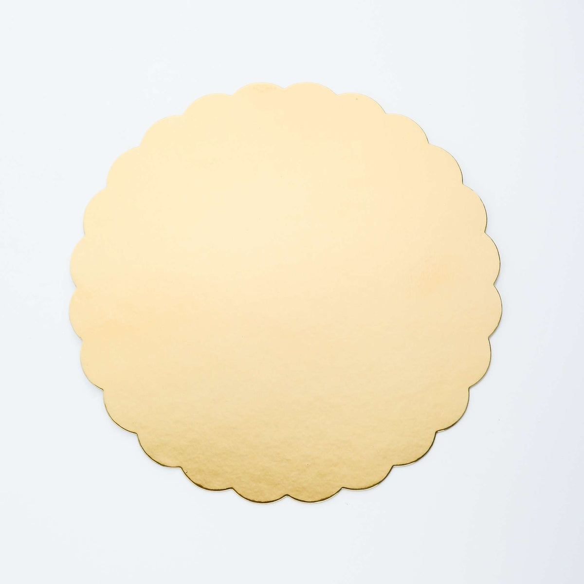 Scallop Edge Gold Mirror Cake Card (10in / 254mm)