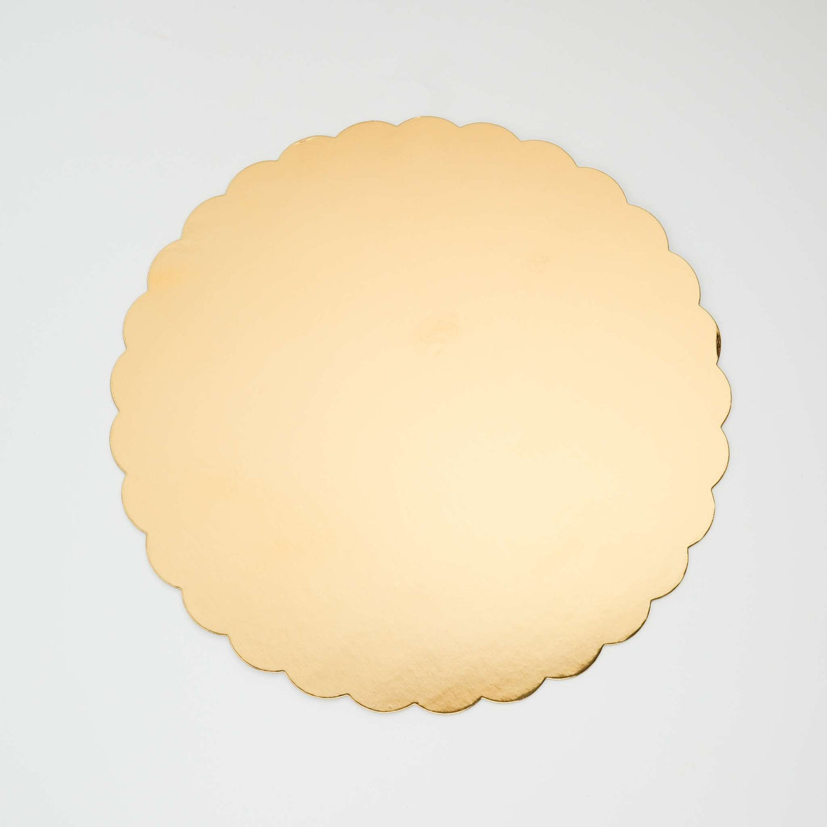 Scallop Edge Gold Mirror Cake Card (12in / 305mm)