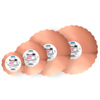 Carte de miroir pour gâteau - Or rose en coquille 254mm (10 pouces), Pack de 3