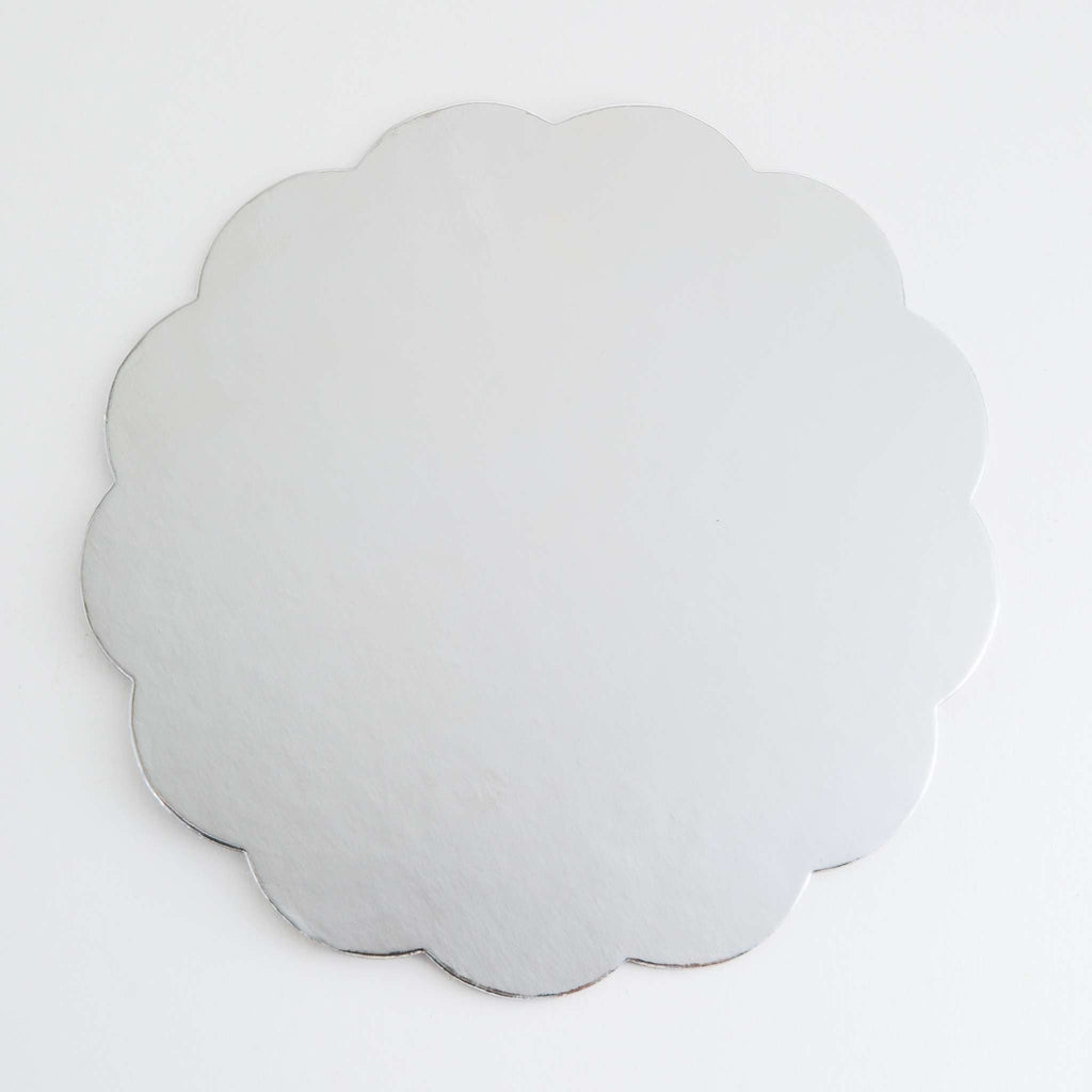 Mirror Cake Card - Gewellte Tortenunterlage Silber 152mm (6 Zoll), Packung mit 3