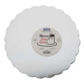 Scallop Edge Silver Mirror Cake Card (10in / 254mm)