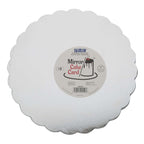 Scallop Edge Silver Mirror Cake Card (10in / 254mm)