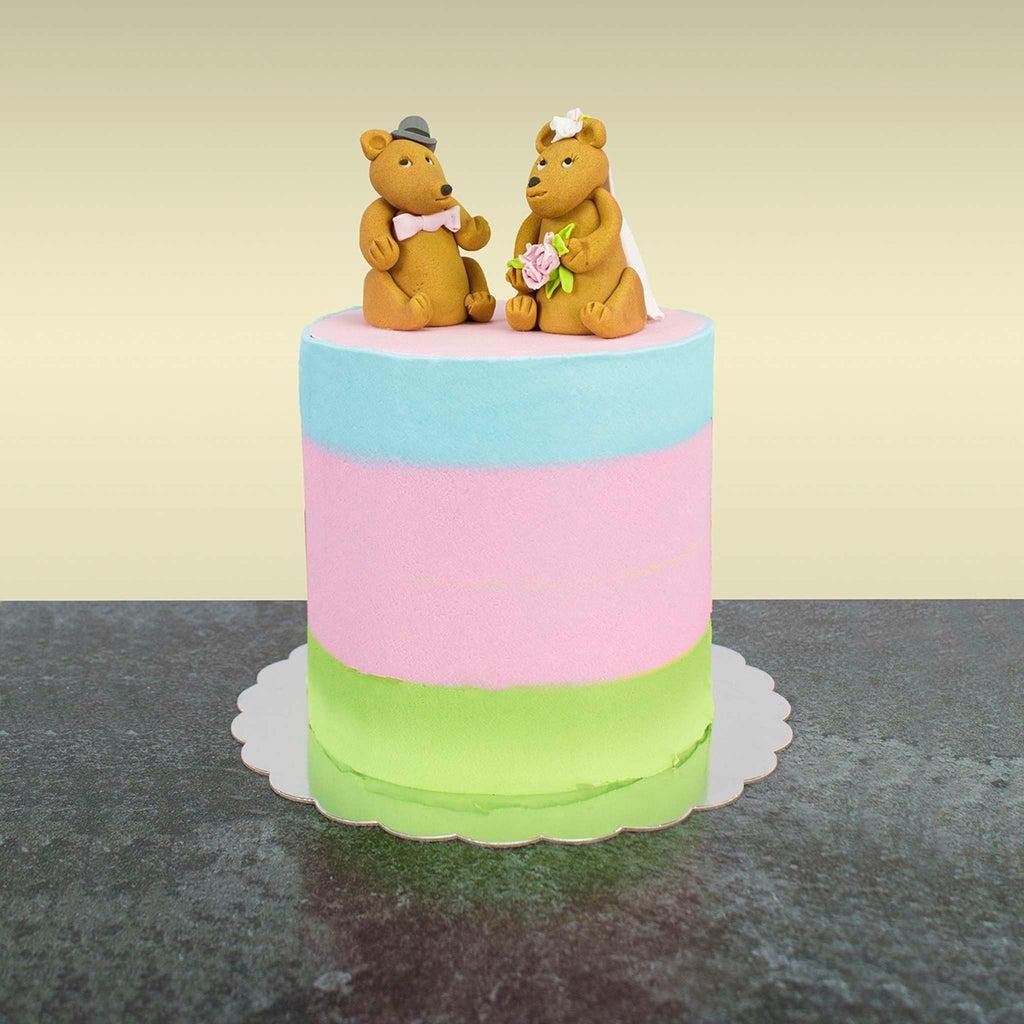 Scallop Edge Silver Mirror Cake Card (12in / 305mm)