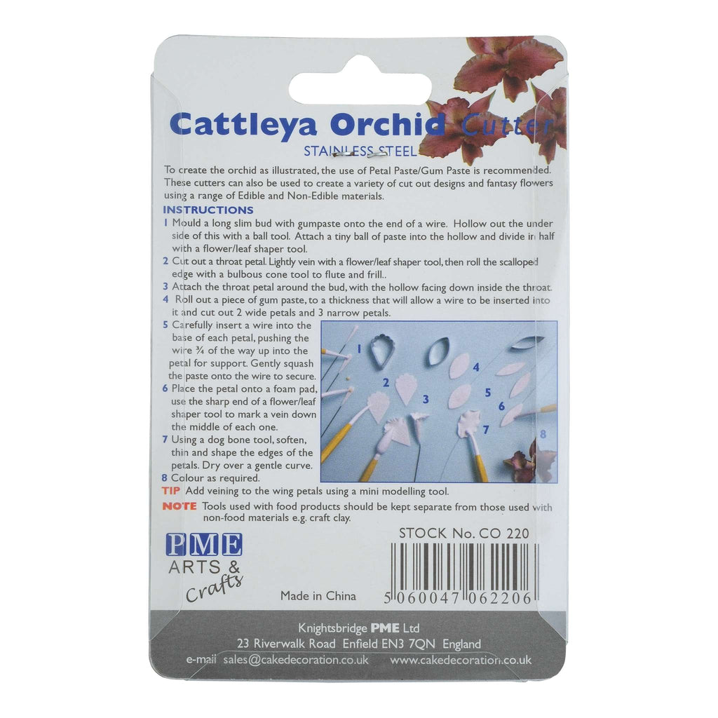 Edelstahl Ausstecher - Cattleya Orchidee, Set aus 3 Stück