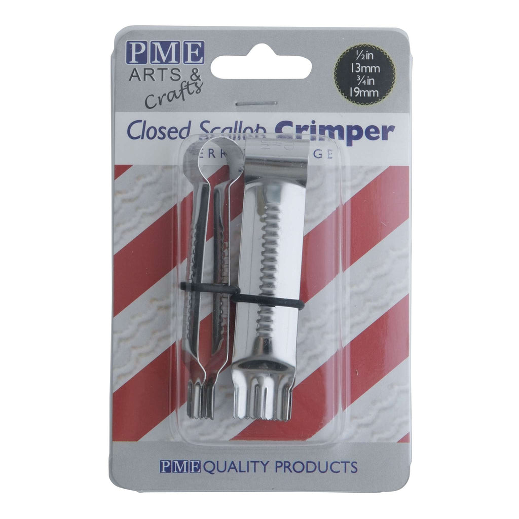 Crimper - Geschlossene Wellenschnitt Skallop Set mit 2 Stück (13 x 19mm / 0,51 x 0,75")