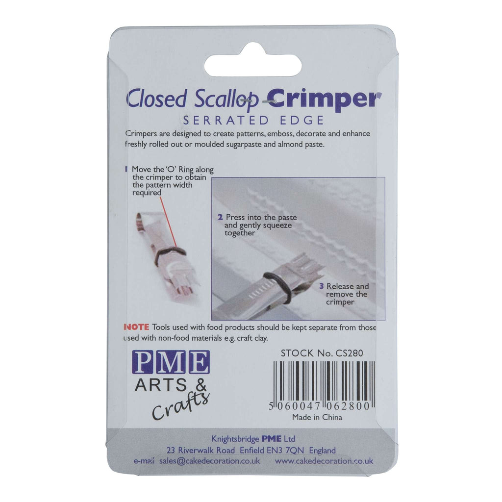 Crimper - Geschlossene Wellenschnitt Skallop Set mit 2 Stück (13 x 19mm / 0,51 x 0,75")