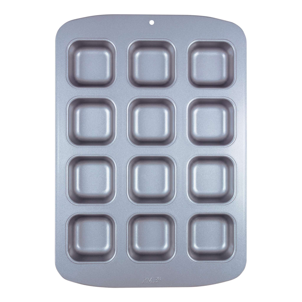 12 Cup Non-Stick Mini Square Cake Pan