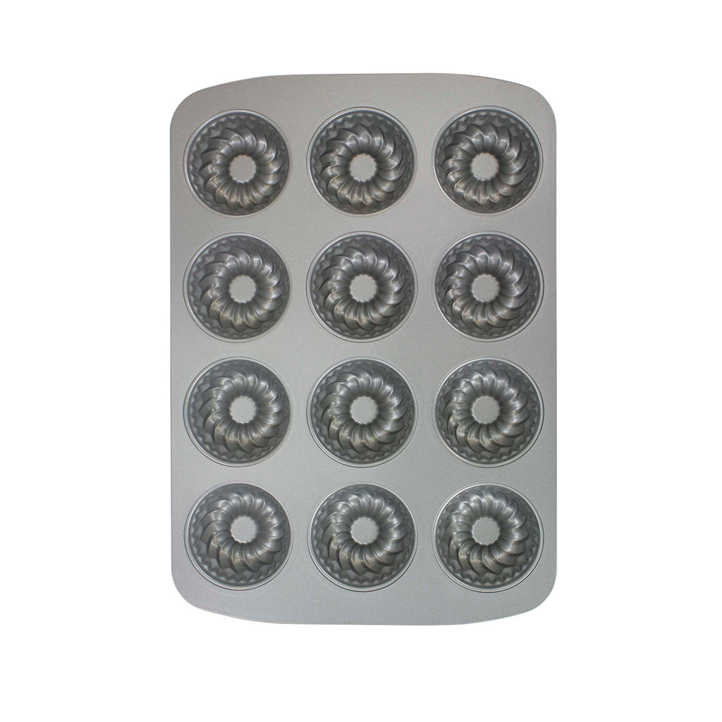 12 Cup Non-Stick Mini Fancy Ring Pan