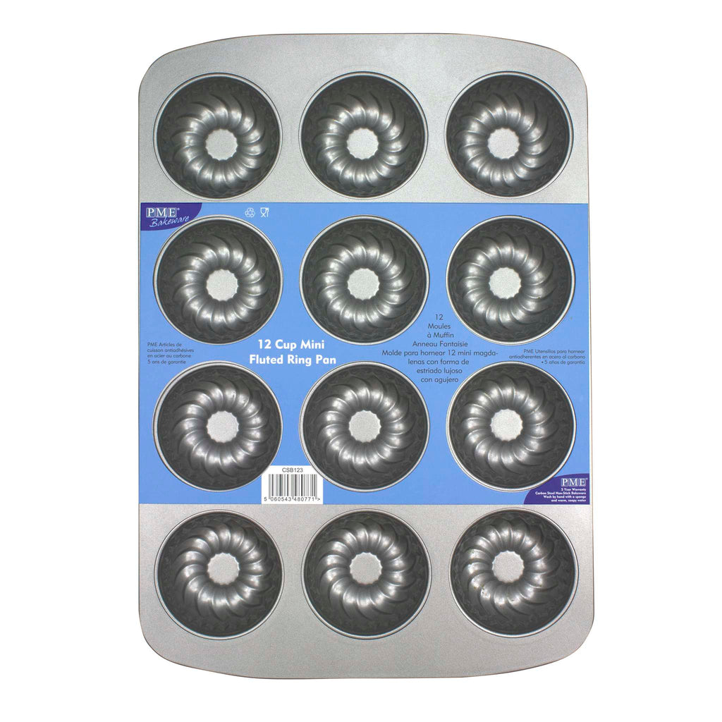 Moule à gâteau antiadhésif - Mini moule à cannelé 12 tasses (37,3 x 26,1mm / 14,7 x 10,3")