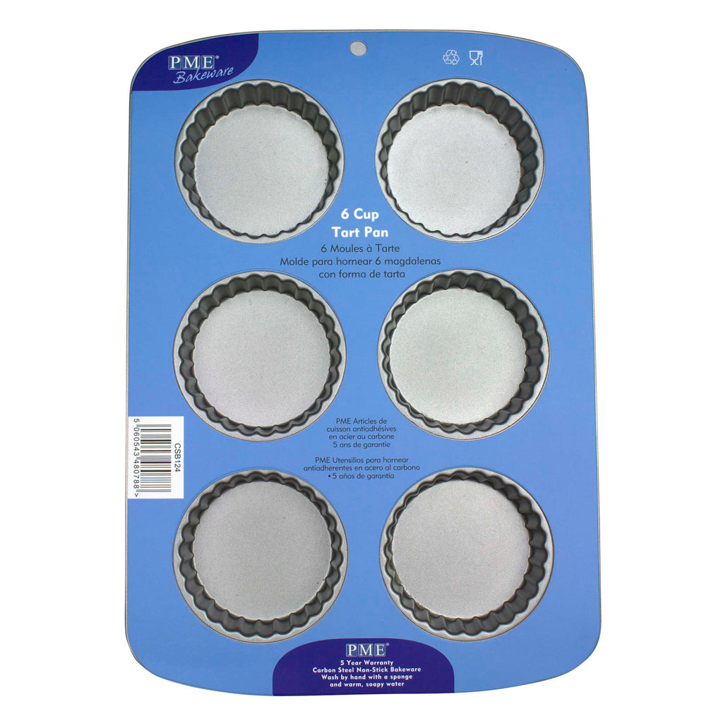 Moule à tartelette antiadhésif 6 tasses (37,3 x 26,1mm / 14,7 x 10,3")
