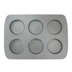Moule à tartelette antiadhésif 6 tasses (37,3 x 26,1mm / 14,7 x 10,3")