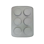 Moule à tartelette antiadhésif 6 tasses (37,3 x 26,1mm / 14,7 x 10,3")