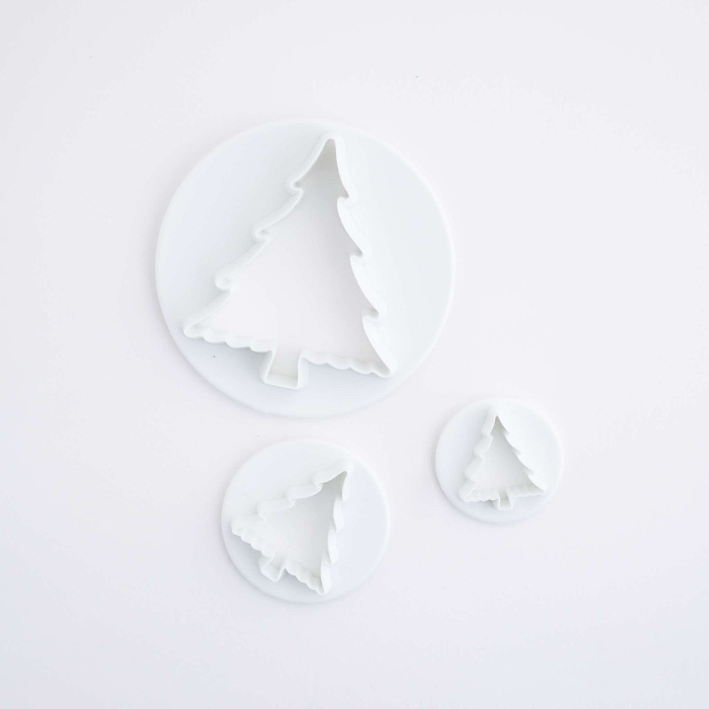 Kunststoff-Ausstecher - Weihnachtsbaum-Set mit 3 Stück