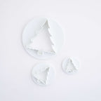 Kunststoff-Ausstecher - Weihnachtsbaum-Set mit 3 Stück