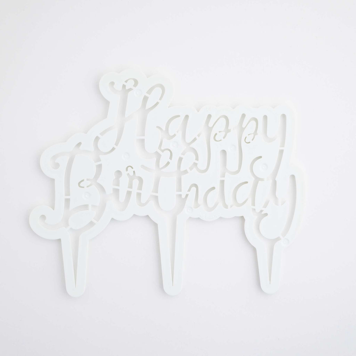 Plastic Uitstekers - Taart Topper Gefeliciteerd Script (185 x 155mm / 7.3 x 6")