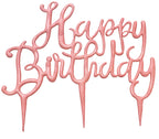 Plastikausstecher - Tortenaufsatz Alles Gute zum Geburtstag Script (185 x 155mm / 7,3 x 6")