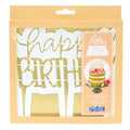 Modern Happy Birthday Cake Topper Cutter