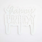 Modern Happy Birthday Cake Topper Cutter