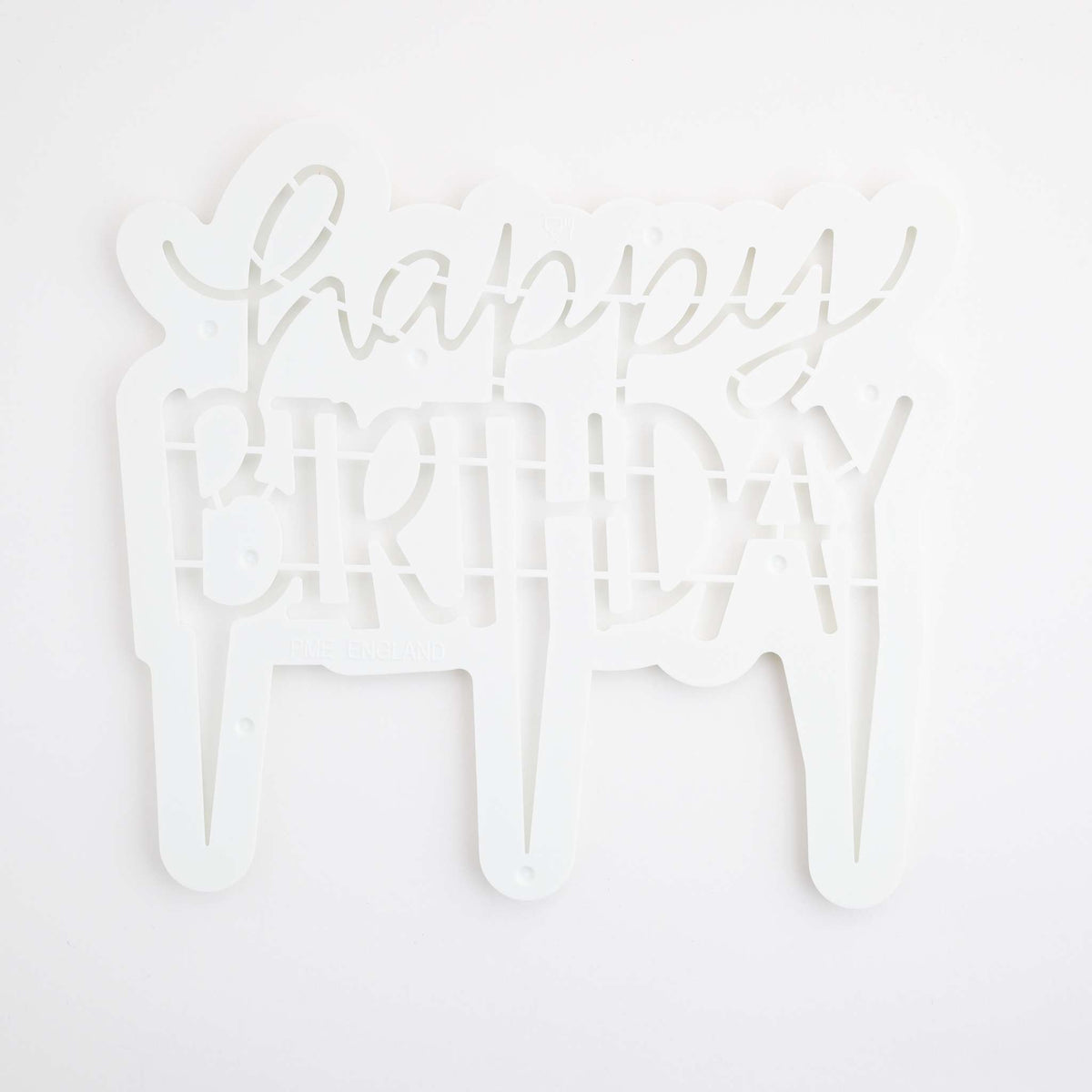Plastic Uitstekers - Taart Topper Gefeliciteerd Modern (185 x 170mm / 7.3 x 6.7")