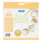 Modern Happy Birthday Cake Topper Cutter