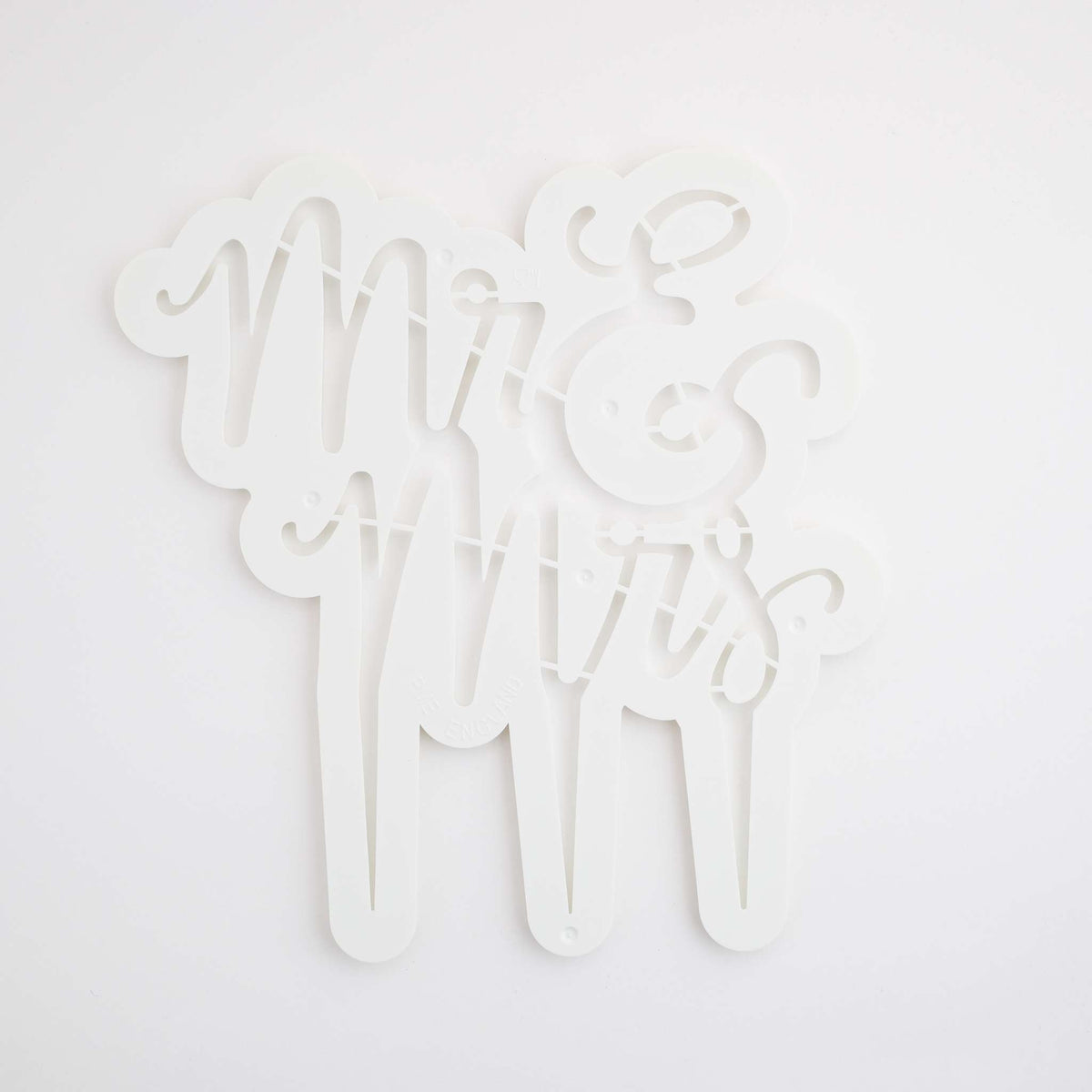 Cortador de Topper para Tarta Texto Mr & Mrs (185 x 195mm / 7,3 x 7,7")