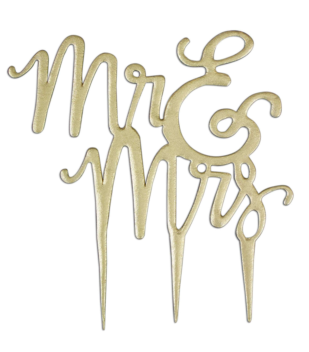 Script Mr & Mrs Cake Topper Cutter