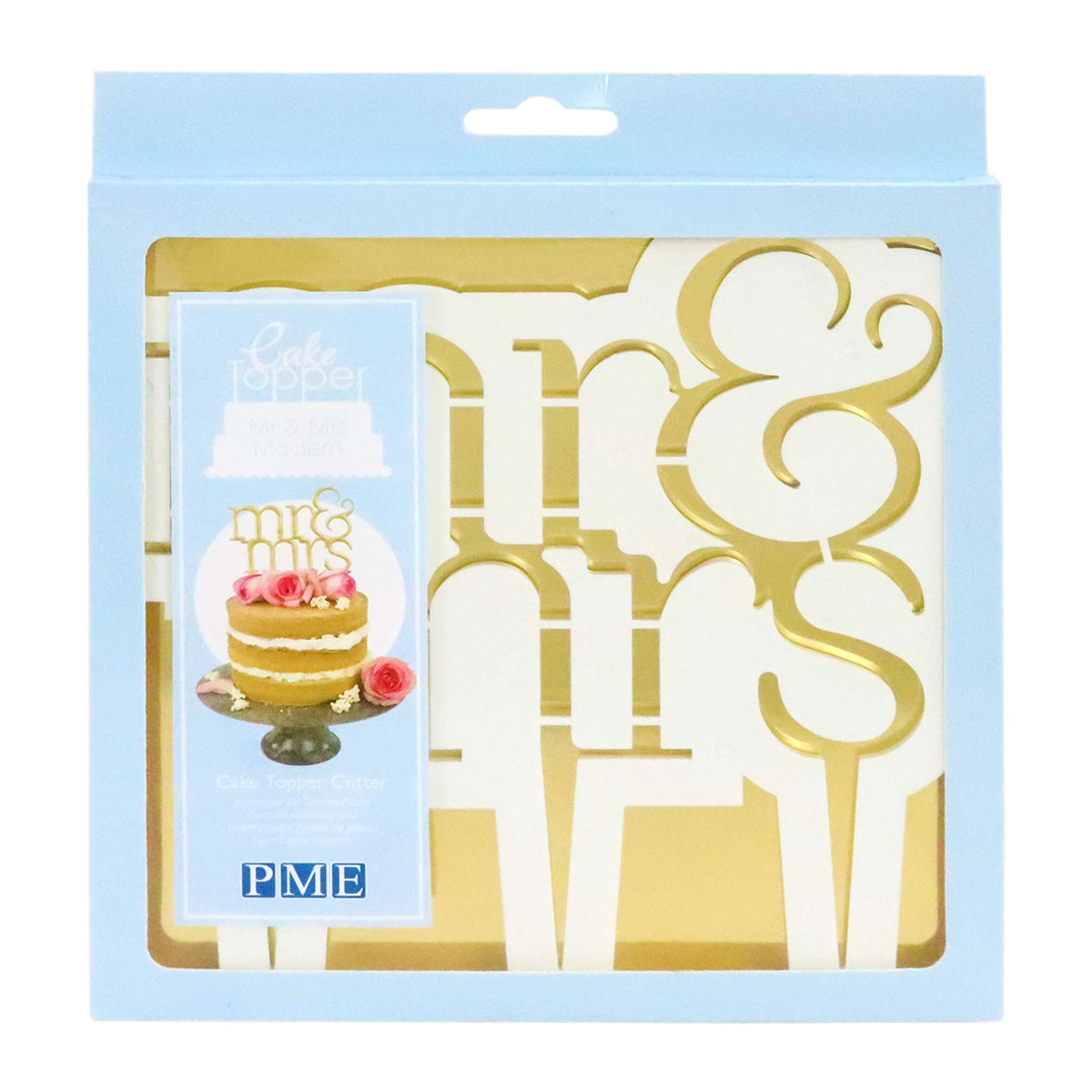 Cortador de Topper para Tarta Mr & Mrs Moderno (185 x 185mm / 7,3 x 7,3")