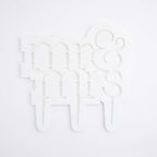Plastik-Ausstecher - Cake Topper Mr & Mrs Modern (185 x 185mm / 7.3 x 7.3")