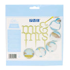 Plastik-Ausstecher - Cake Topper Mr & Mrs Modern (185 x 185mm / 7.3 x 7.3")