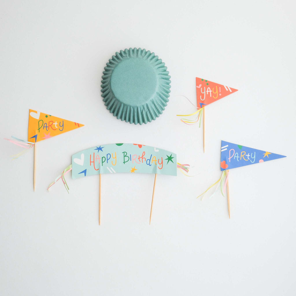 Set de Cupcakes - Feliz Pascua (24 estuches y toppers)