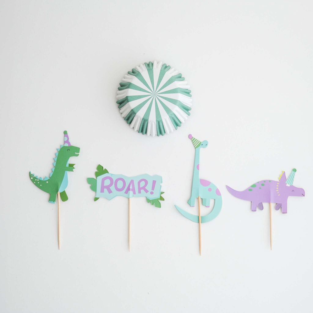 Cupcakeset - Party Dinosaurussen (24 Vormpjes en Toppers)
