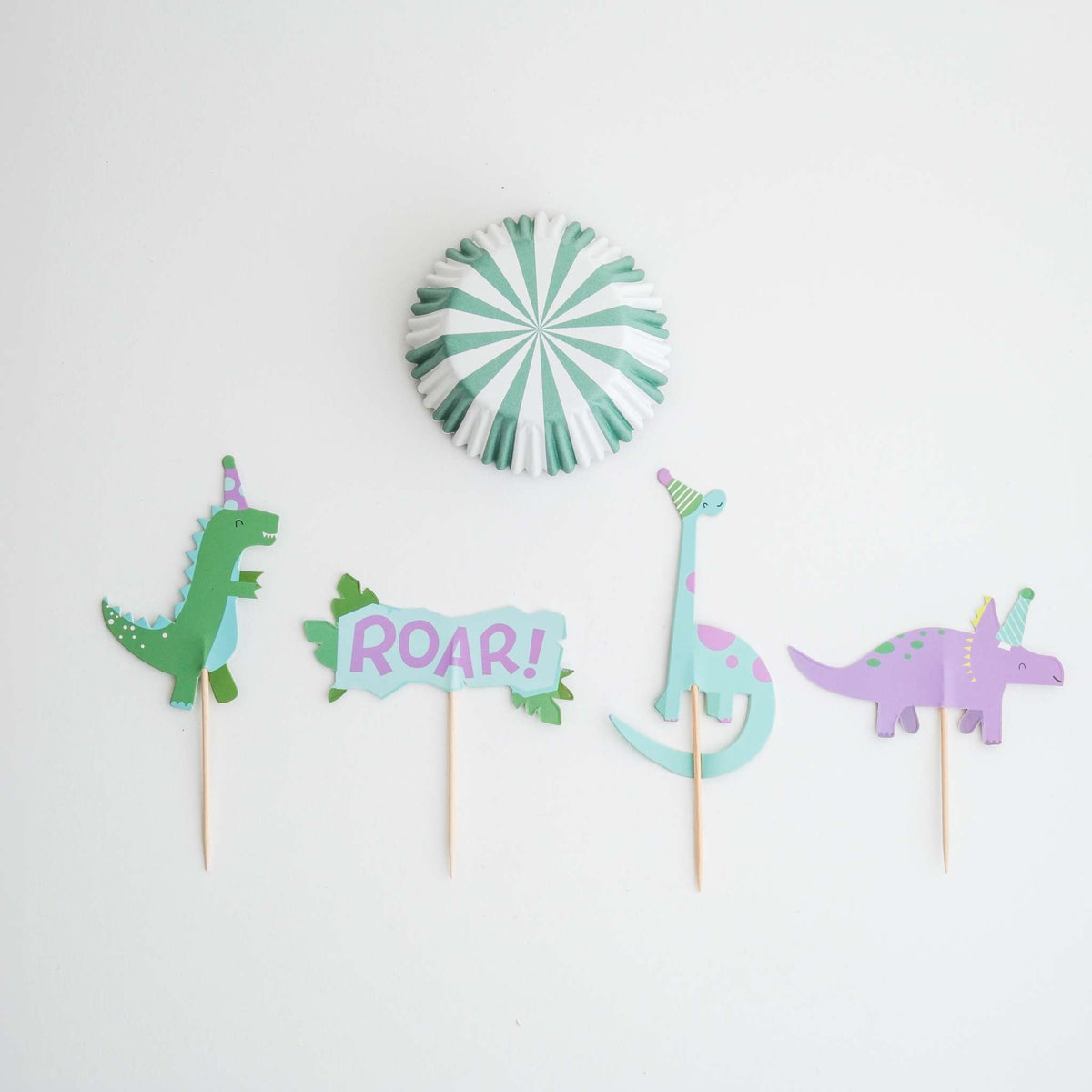 Cupcakeset - Party Dinosaurussen (24 Vormpjes en Toppers)
