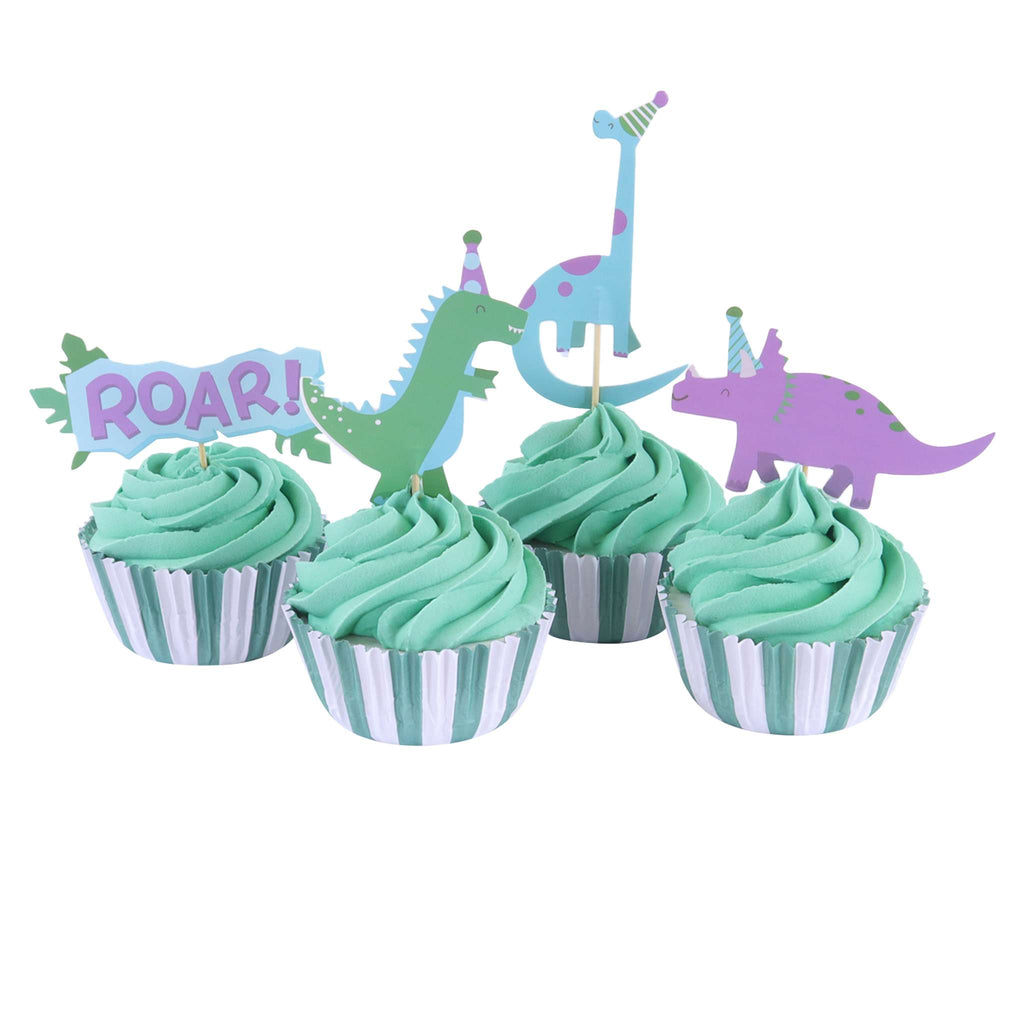 Cupcakeset - Party Dinosaurussen (24 Vormpjes en Toppers)
