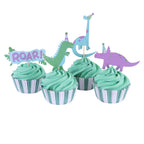 Cupcakeset - Party Dinosaurussen (24 Vormpjes en Toppers)
