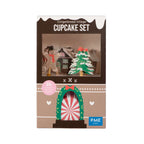 Set de Cupcakes - Gingerbread Village Christmas (24 estuches y toppers)