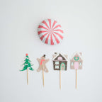 Set de Cupcakes - Gingerbread Village Christmas (24 estuches y toppers)