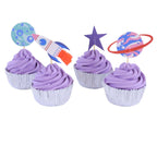 Cupcake-Dekorationsset - Aus dieser Welt (24 Förmchen und Toppers)