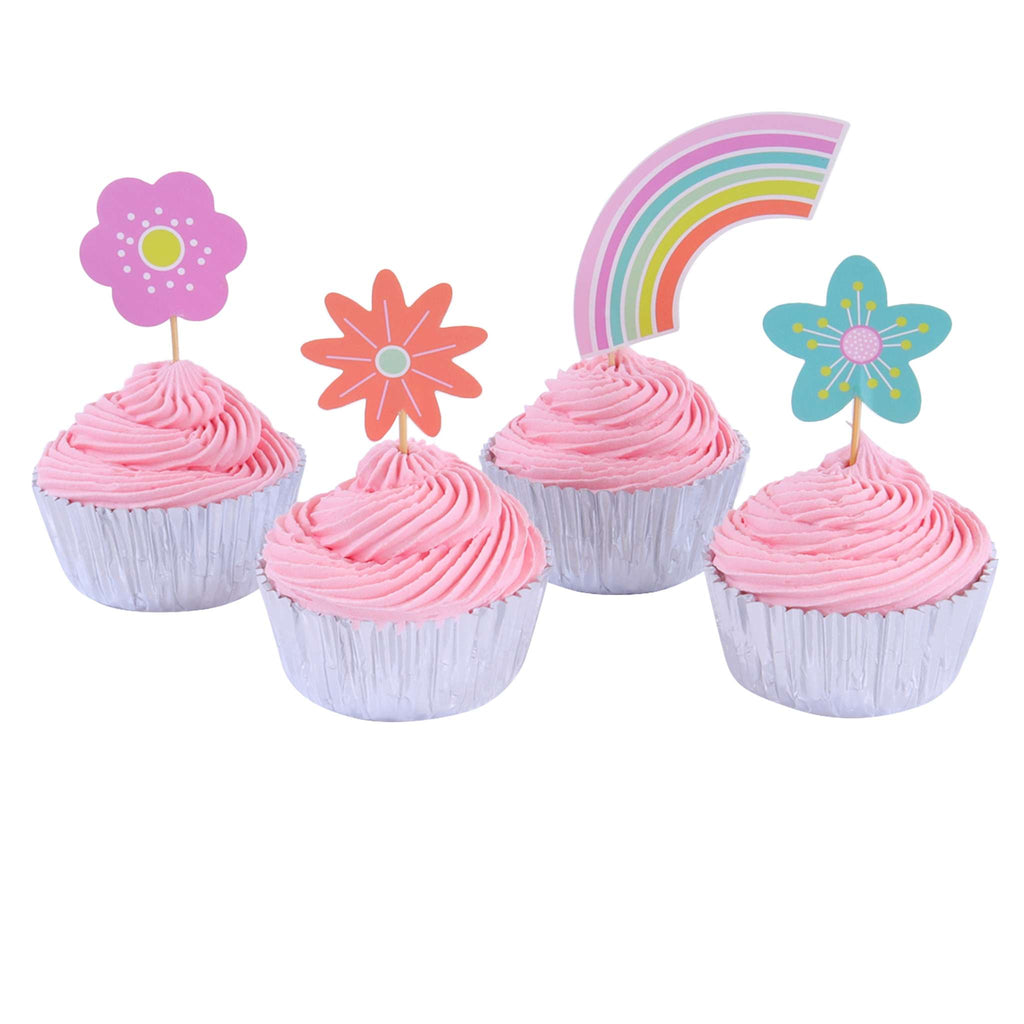 Cupcakeset - Over de Regenboog (24 Vormpjes en Toppers)